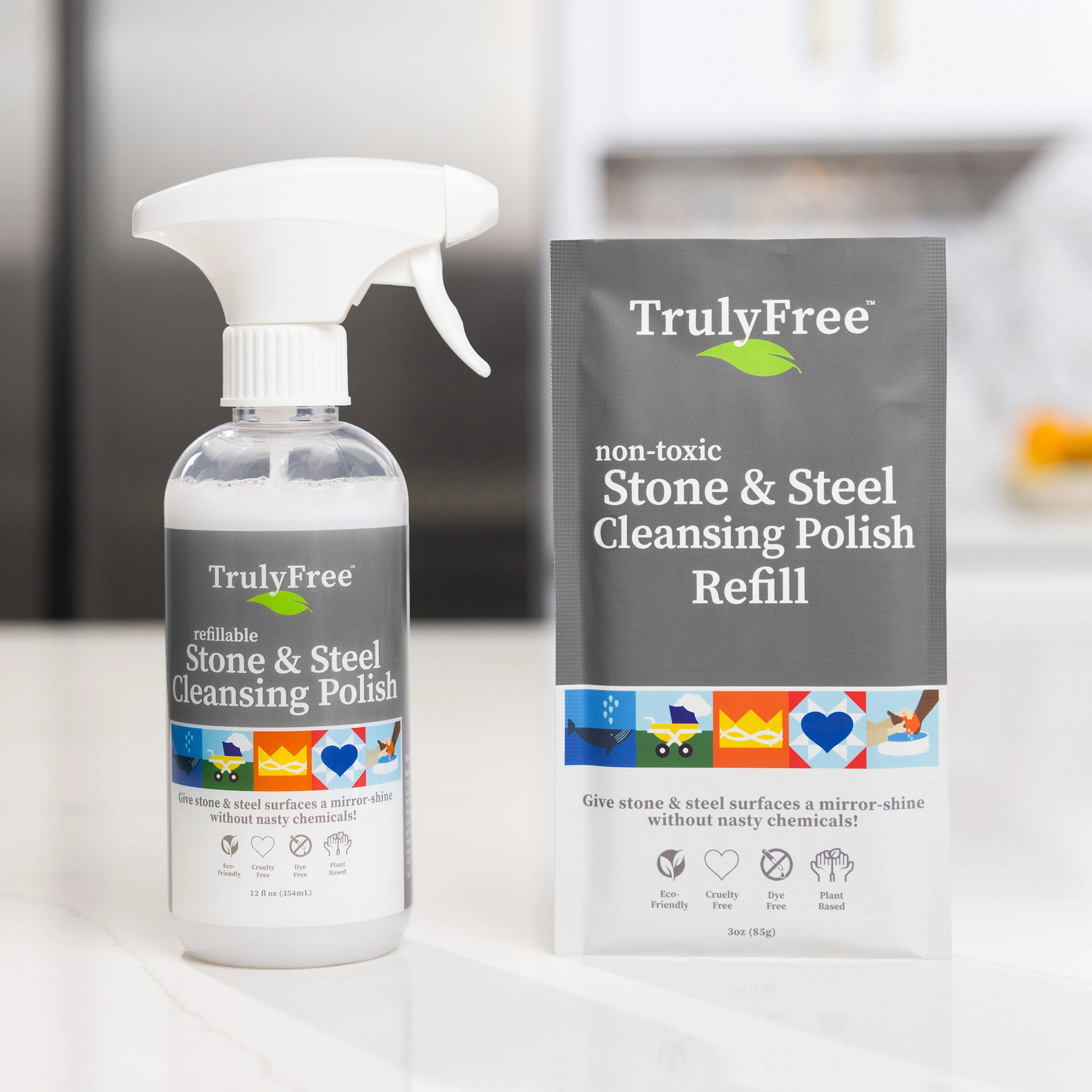 Truly Free Home Stone & Steel Cleansing Polish - Thumbnail 3